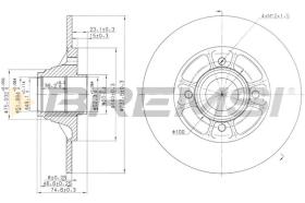 BREMSI CD7517S - B. DISC RENAULT