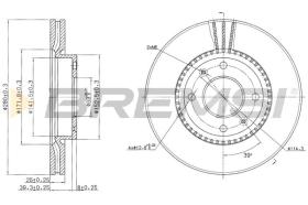 BREMSI CD7522V - B. DISC KIA, HYUNDAI