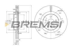 BREMSI CD7532V - B. DISC MERCEDES-BENZ