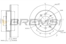 BREMSI CD7541S - B. DISC KIA