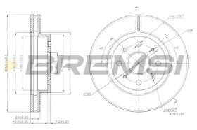 BREMSI CD7542V - B. DISC KIA