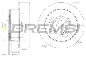 BREMSI CD7545S - B. DISC TOYOTA, LEXUS