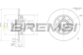 BREMSI CD7561S - B. DISC PEUGEOT, CITROEN