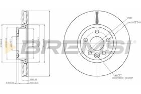 BREMSI CD7567V - B. DISC FORD, LAND ROVER, VOLVO