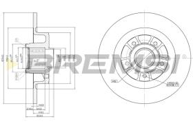 BREMSI CD7569S - B. DISC RENAULT