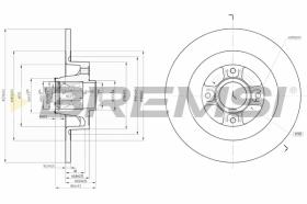 BREMSI CD7570S - B. DISC RENAULT