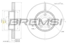 BREMSI CD7575V - B. DISC TOYOTA