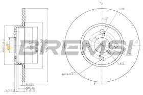 BREMSI CD7576S - B. DISC TOYOTA