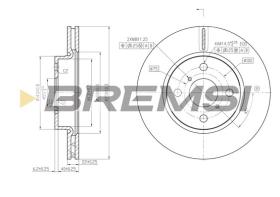 BREMSI CD7587V - B. DISC TOYOTA, DAIHATSU