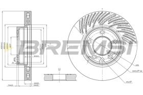BREMSI CD7591VRD - B. DISC VW, PORSCHE