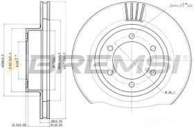 BREMSI CD7594V - B. DISC TOYOTA, LEXUS