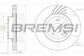 BREMSI CD7595V - B. DISC MERCEDES-BENZ