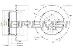 BREMSI CD7598S - B. DISC TOYOTA, LEXUS