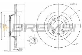 BREMSI CD7602S - B. DISC FIAT, PEUGEOT, CITROEN