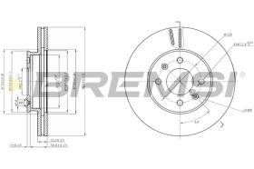 BREMSI CD7603V - B. DISC KIA, HYUNDAI