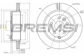 BREMSI CD7609V - B. DISC LAND ROVER