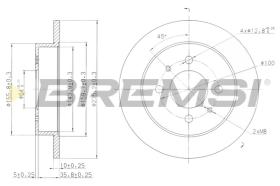 BREMSI CD7613S - B. DISC PROTON, MITSUBISHI