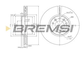 BREMSI CD7615V - B. DISC FIAT, PEUGEOT, CITROEN, TOYOTA