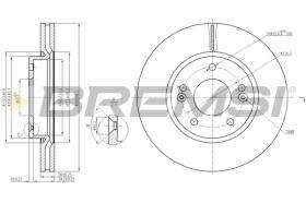 BREMSI CD7619V - B. DISC KIA, HYUNDAI
