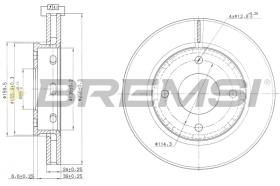 BREMSI CD7621V - B. DISC MITSUBISHI, SMART