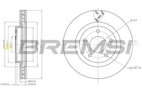 BREMSI CD7624V - B. DISC DODGE, CHRYSLER, MITSUBISHI