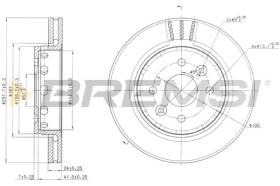 BREMSI CD7628V - B. DISC KIA