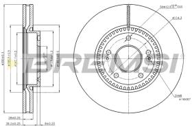 BREMSI CD7630V - B. DISC KIA, HYUNDAI