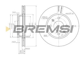 BREMSI CD7636V - B. DISC HYUNDAI