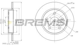 BREMSI CD7645S - B. DISC TOYOTA