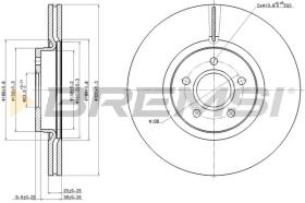BREMSI CD7649V - B. DISC FORD, VOLVO