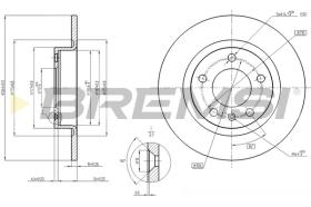 BREMSI CD7651S - B. DISC FIAT, OPEL, ABARTH, VAUXHALL