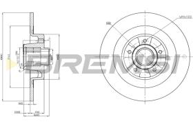BREMSI CD7654S - B. DISC RENAULT