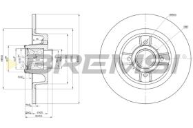 BREMSI CD7656S - B. DISC RENAULT