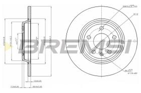BREMSI CD7666S - B. DISC AUDI