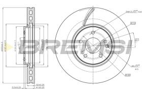 BREMSI CD7670V - B. DISC MERCEDES-BENZ, CHRYSLER