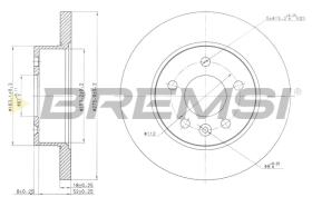 BREMSI CD7674S - B. DISC MERCEDES-BENZ