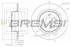BREMSI CD7691S - B. DISC MERCEDES-BENZ