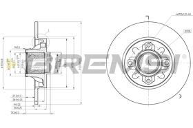 BREMSI CD7695S - B. DISC PEUGEOT, CITROEN