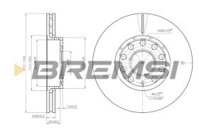 BREMSI CD7706V - B. DISC VW, AUDI, SEAT, SKODA