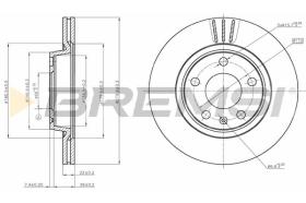 BREMSI CD7708V - B. DISC VW, AUDI, SEAT
