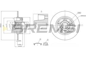 BREMSI CD7732S - B. DISC RENAULT