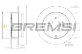 BREMSI CD7737S - B. DISC OPEL, PEUGEOT, CITROEN