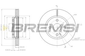 BREMSI CD7738V - B. DISC OPEL, MAZDA