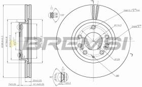 BREMSI CD7739V - B. DISC OPEL, MAZDA