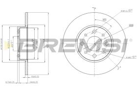 BREMSI CD7741S - B. DISC OPEL, ALFA ROMEO