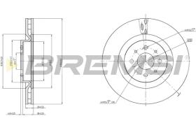 BREMSI CD7742V - B. DISC OPEL, ALFA ROMEO