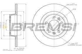 BREMSI CD7744S - B. DISC OPEL, PEUGEOT