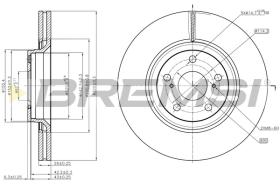 BREMSI CD7754V - B. DISC OPEL, TOYOTA