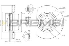BREMSI CD7768V - B. DISC OPEL, MAZDA