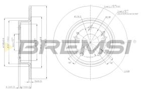 BREMSI CD7776S - B. DISC OPEL, HONDA